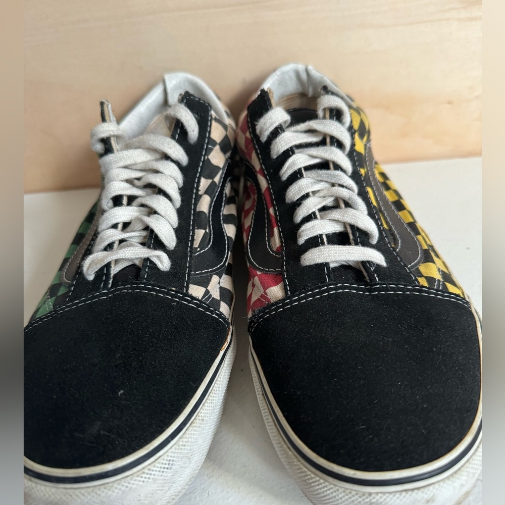 Vans Old Skool Checkerboard Multi Color Rasta Siz… - image 8